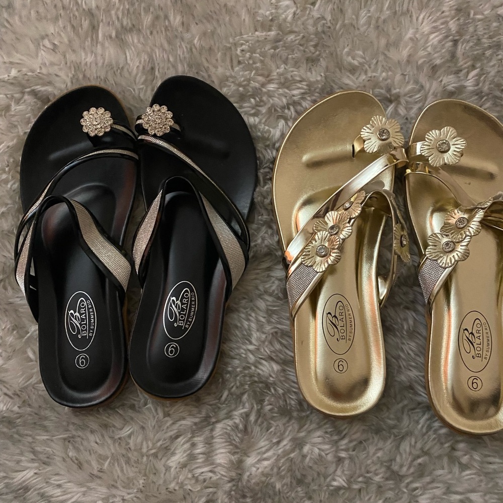 2 Pairs women’s sandals size 9